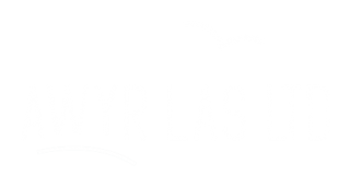 Awyr Las Ltd Wordmark White